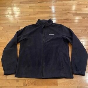 Columbia Full Zip Fleece Jacket Black Womens Medium